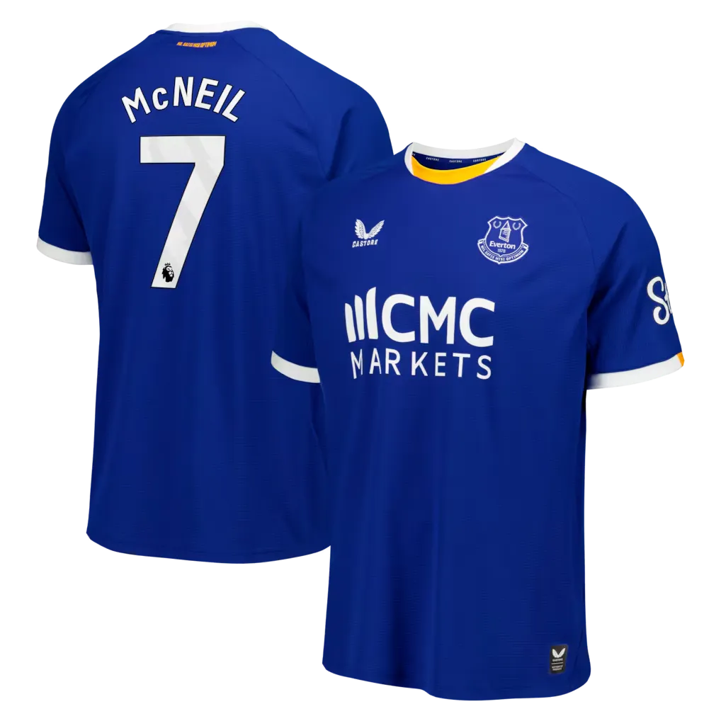 Everton Castore Home Replica Shirt 2026-27 With McNeil 7 printing