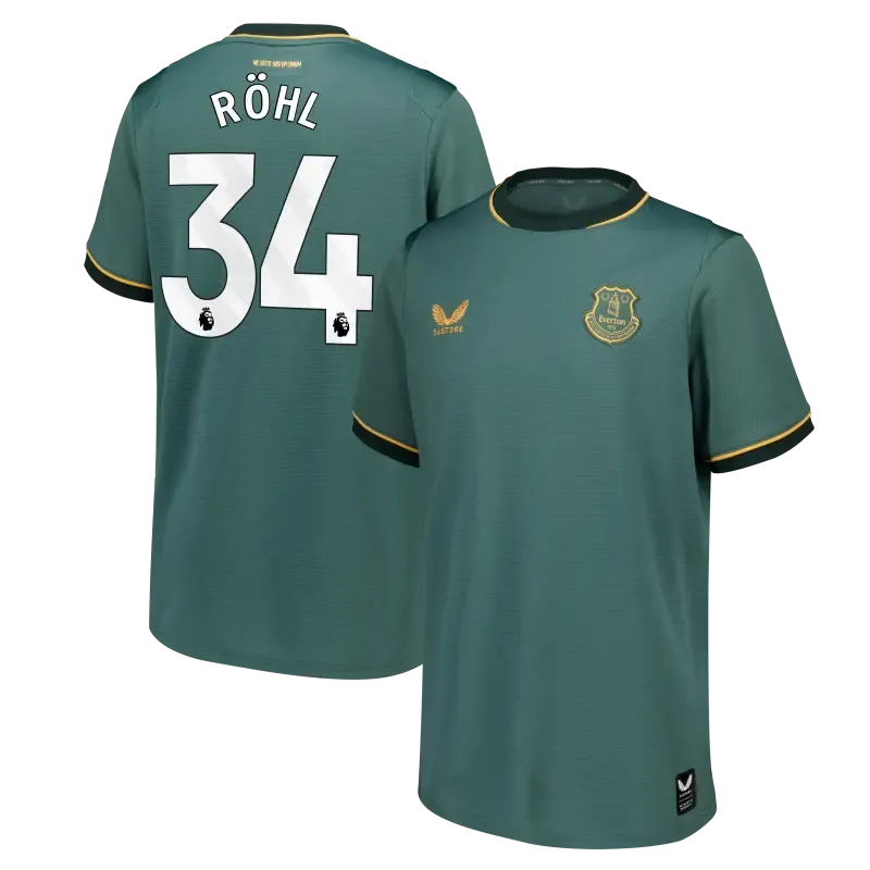 Everton Castore Third Replica Shirt 2026-27 - Kids With Röhl 34 printing