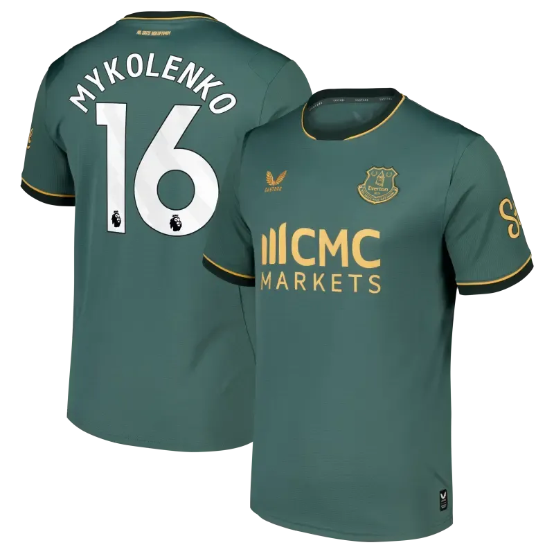 Everton Castore Third Replica Shirt 2026-27 With Mykolenko 16 printing