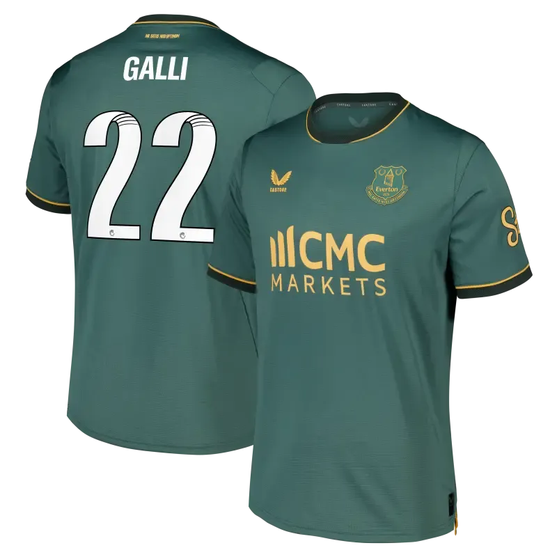 Everton WSL Castore Third Pro Shirt 2026-27 With Galli 22 printing
